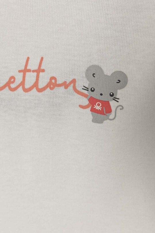 Djevojčice Pamučna majica dugih rukava za bebe United Colors of Benetton 3I9WA1057.W.Seasonal bijela