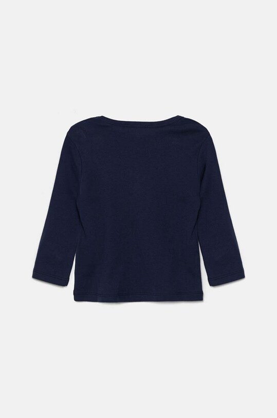 Бавовняний лонгслів для немовлят United Colors of Benetton 3I9WA1057.W.Seasonal темно-синій AW24