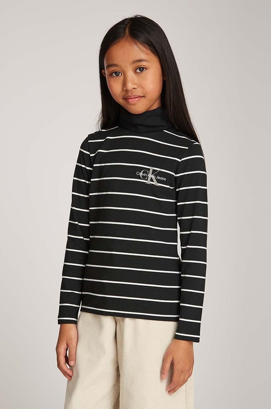 Calvin Klein Jeans longsleeve dziecięcy wzorzyste czarny IG0IG02743.9BYH.