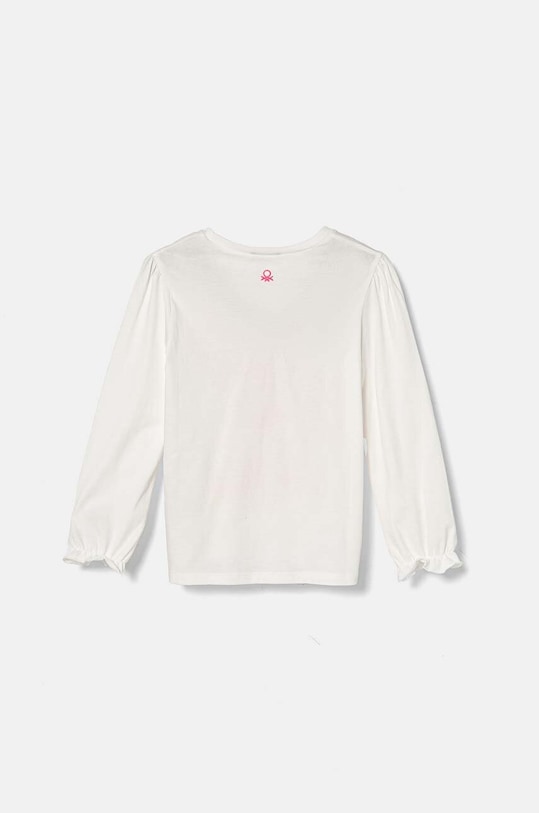 Дитячий бавовняний лонгслів United Colors of Benetton 3I1XG10FA.P.Seasonal білий AW24