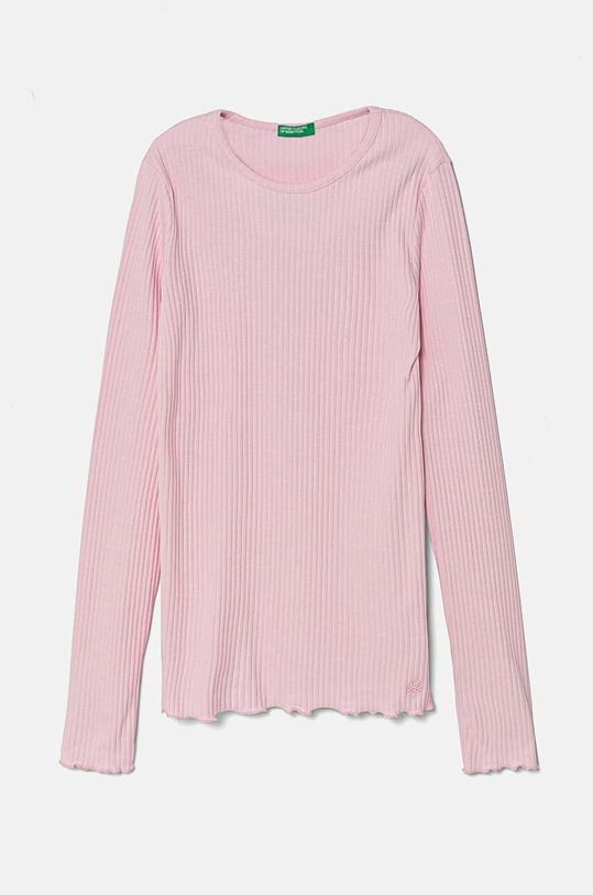 United Colors of Benetton longsleeve copii uni roz 3F1AC10LI.G.Seasonal