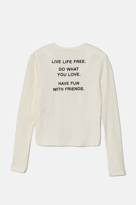 Dětské tričko s dlouhým rukávem United Colors of Benetton 39QFC10K5.G.Seasonal béžová AW24