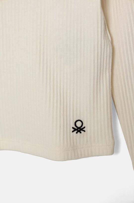 Fete United Colors of Benetton longsleeve copii 39QFC10K5.G.Seasonal bej
