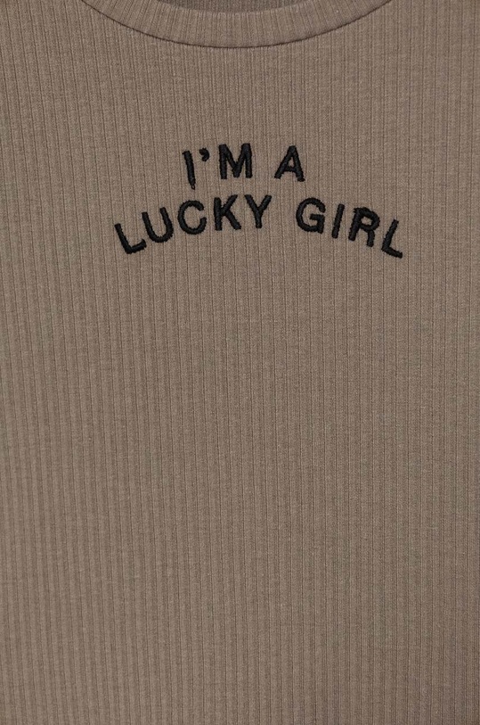 Dziewczynka United Colors of Benetton longsleeve dziecięcy 39QFC10K5.G.Seasonal brązowy