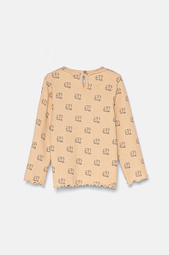 Дитячий лонгслів United Colors of Benetton 36LKG10FF.P.Seasonal помаранчевий AW24