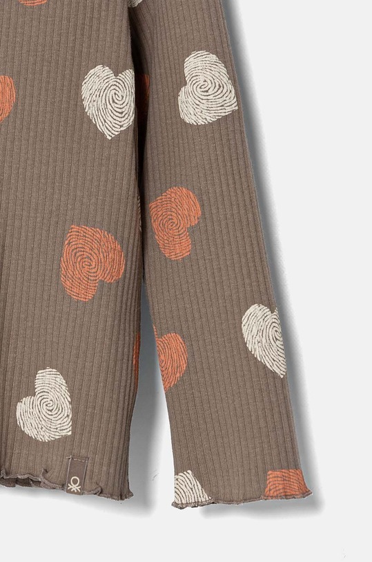 Dziewczynka United Colors of Benetton longsleeve dziecięcy 36LKG10FF.P.Seasonal brązowy