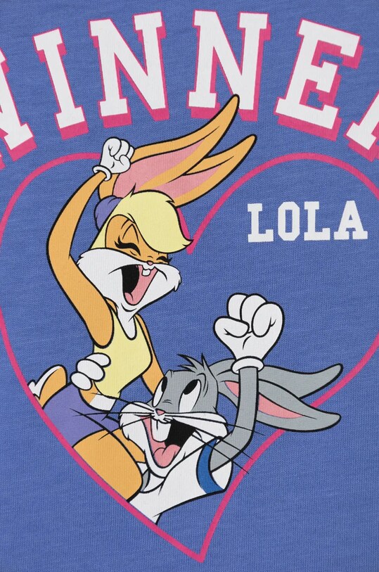 Дівчинка Дитячий бавовняний лонгслів United Colors of Benetton x Looney Tunes 3ATNG10HG.P.Seasonal фіолетовий