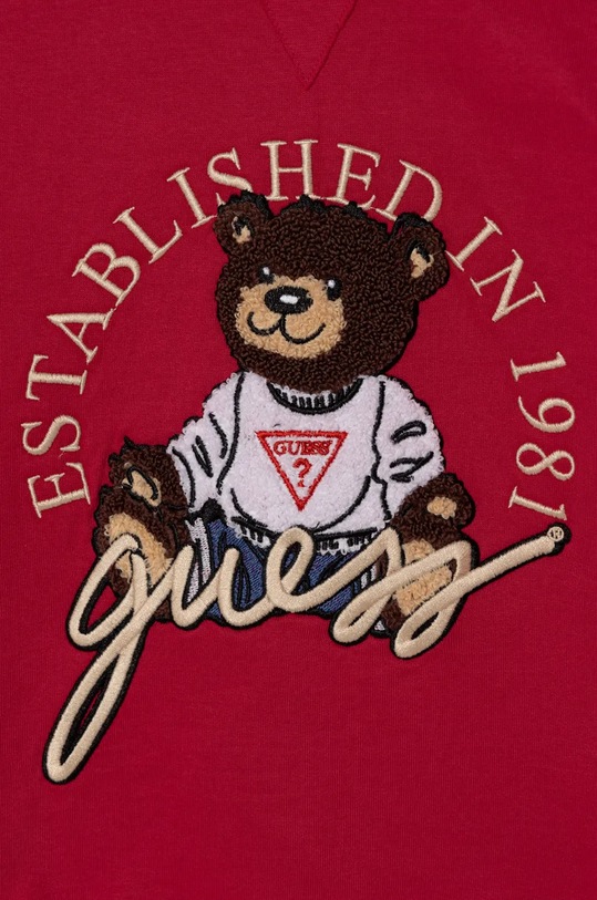 Dziewczynka Guess bluza bawełniana dziecięca H4BJ07.KAX73.G.9BYH bordowy