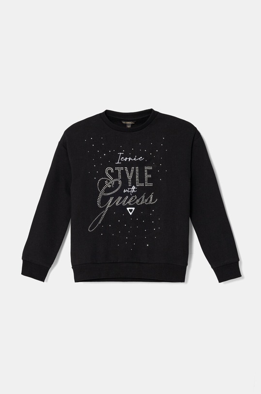 Guess bluza bawełniana dziecięca aplikacja czarny J4BQ05.KAV34.9BYH