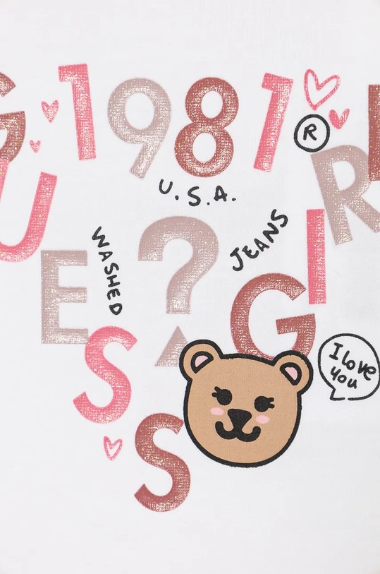 Dziewczynka Guess longsleeve dziecięcy K4BI05.J1314.9BYH biały