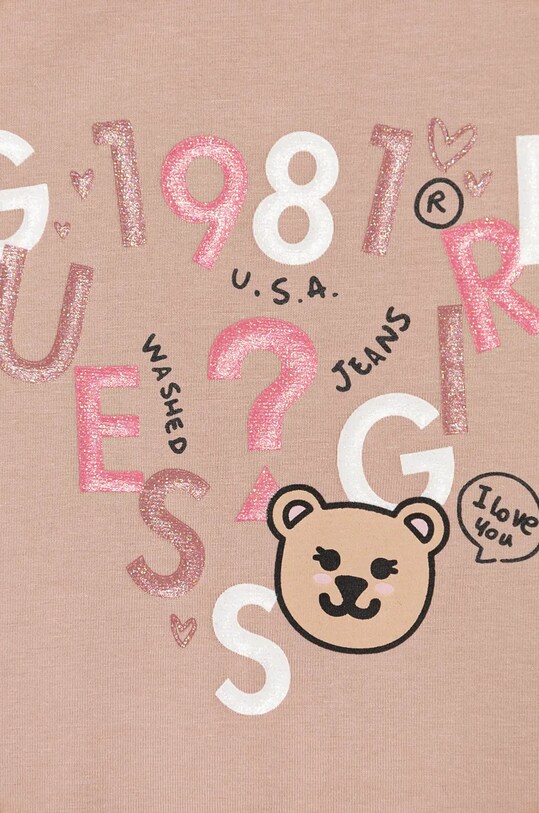 Fete Guess longsleeve copii K4BI05.J1314.9BYH portocaliu