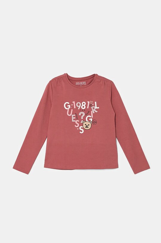 Guess longsleeve copii print roz K4BI05.J1314.9BYH