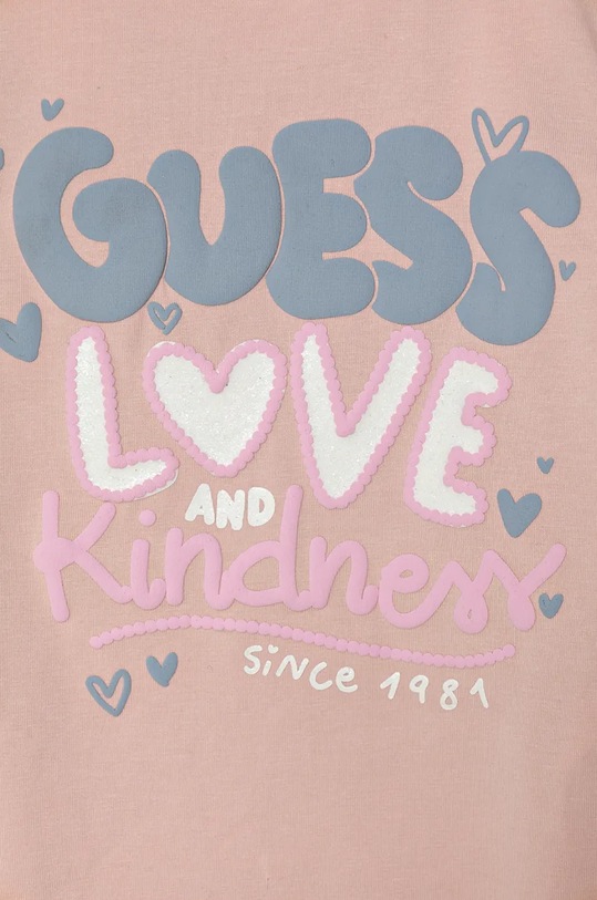 Dziewczynka Guess longsleeve bawełniany dziecięcy K4BI06.J1314.9BYH różowy