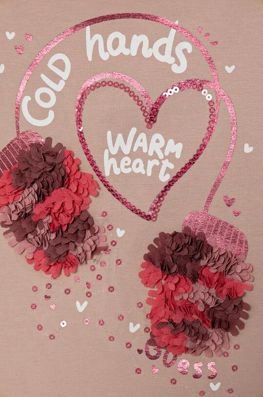 Dziewczynka Guess longsleeve dziecięcy K4BI09.J1314.9BYH różowy