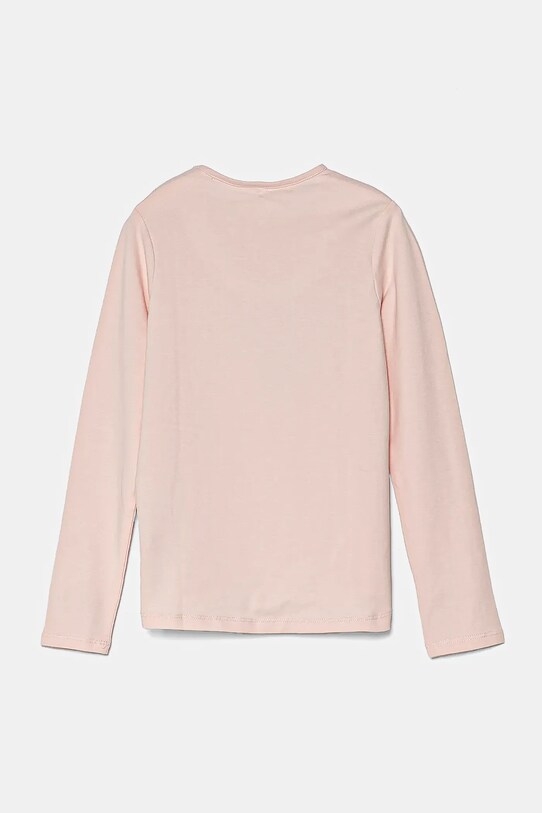 Дитячий бавовняний лонгслів Guess K4BI13.J1314.9BYH рожевий AW24