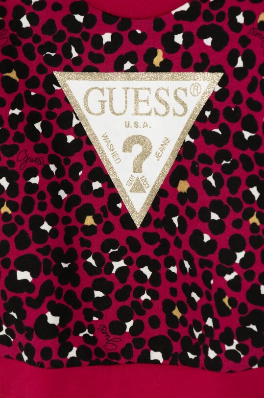 Девочка Детская хлопковая кофта Guess K4BQ00.KAD73.9BYH розовый