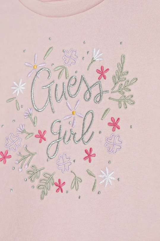 Dziewczynka Guess bluza bawełniana dziecięca K4BQ08.KAX74.9BYH różowy