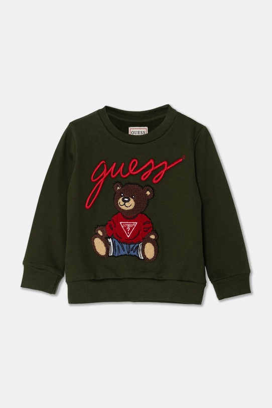 Detská bavlnená mikina Guess bavlna zelená H4BT02.KAX73.9BYH