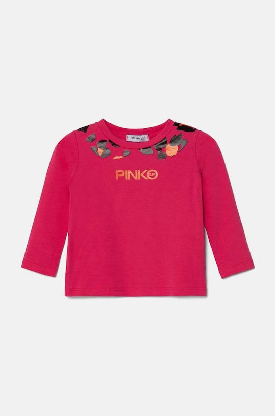 Dječja majica dugih rukava Pinko Up s elastinom roza F4PIBGTH195