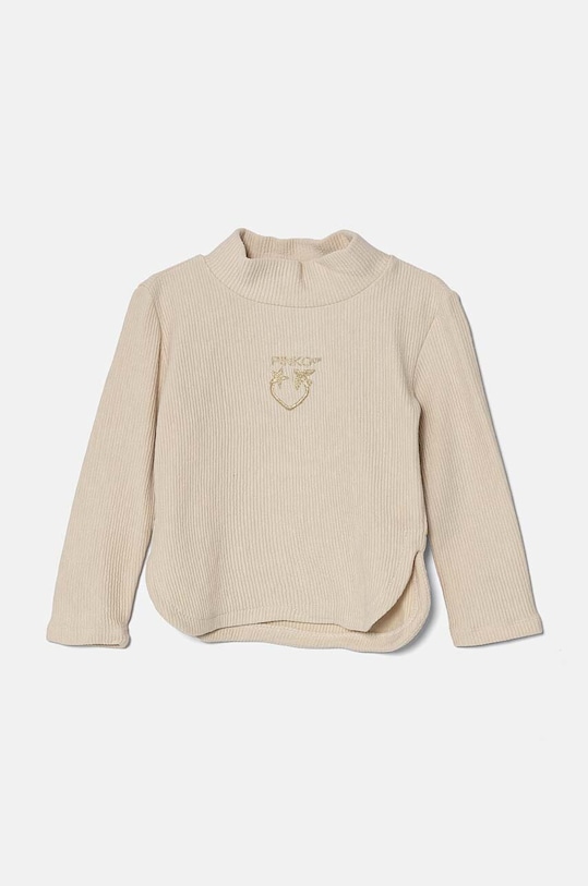 Dječja majica dugih rukava Pinko Up s elastinom bež F4PIBGTN148