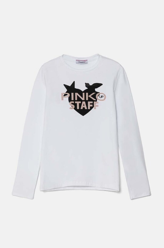 Pinko Up longsleeve copii imprimeu alb F4PIJGTH054