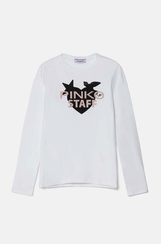 Dětské tričko s dlouhým rukávem Pinko Up nášivka bílá F4PIJGTH054