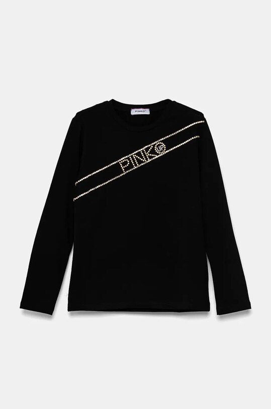 Παιδικό μακρυμάνικο Pinko Up απλικέ μαύρο F4PIJGTH066