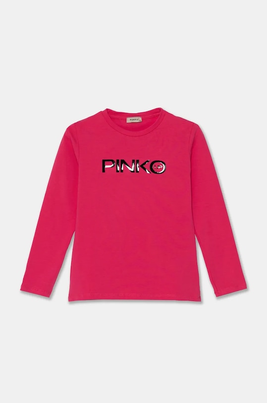 Хлопковый детский лонгслив Pinko Up с эластаном розовый F4PIJGTH151