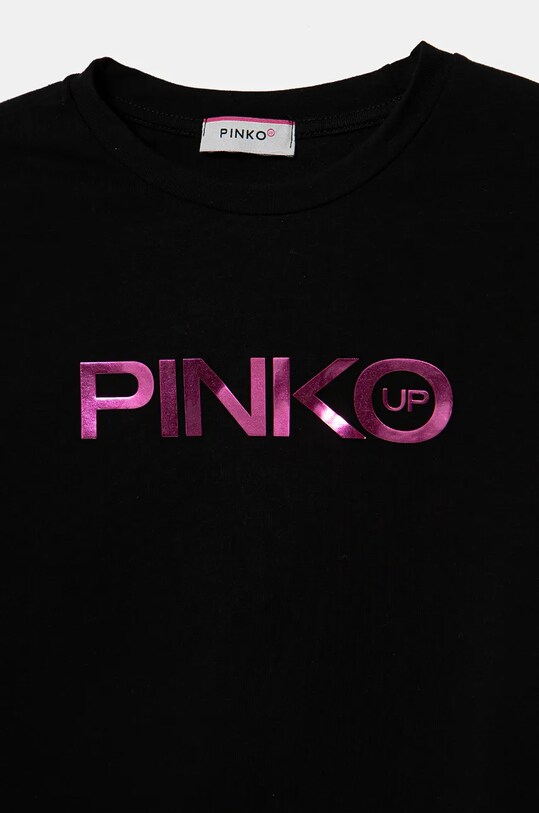 Дівчинка Дитячий бавовняний лонгслів Pinko Up F4PIJGTH151 чорний