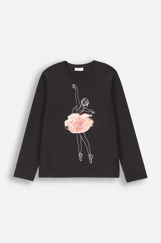 Coccodrillo longsleeve dziecięcy z elastanem czarny ZC4143101VGA