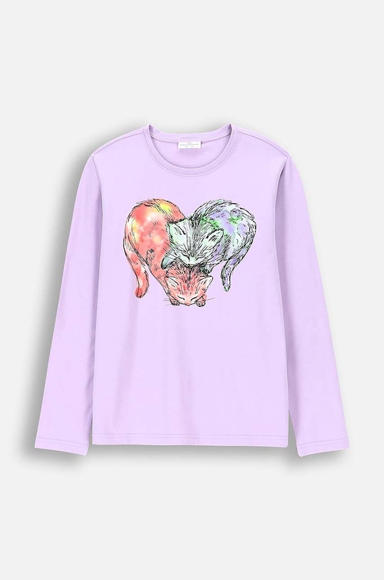 Coccodrillo longsleeve dziecięcy z elastanem fioletowy ZC4143103VGA