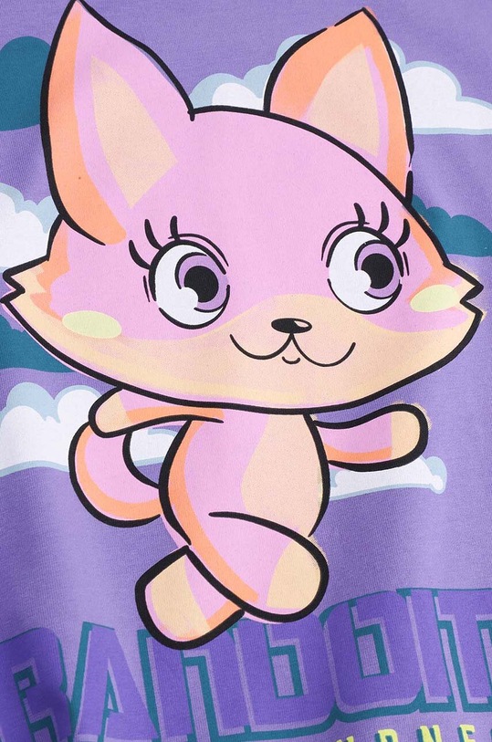 Dětské bavlněné tričko s dlouhým rukávem Coccodrillo fialová ZC4143110VGA