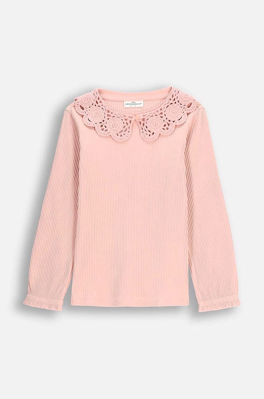 Coccodrillo longsleeve dziecięcy z elastanem różowy ZC4143103RGK