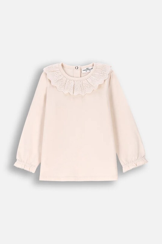 Лонгслив для младенцев Coccodrillo с эластаном бежевый ZC4143101FGN