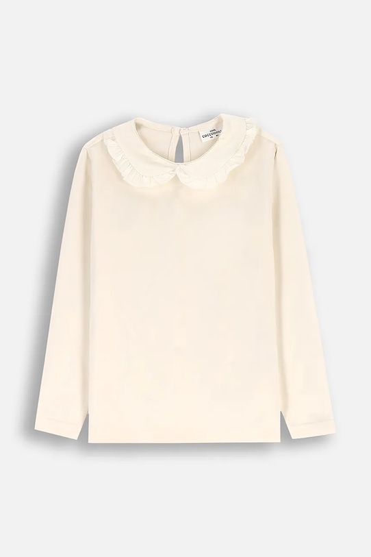 Coccodrillo longsleeve din bumbac pentru copii uni bej ZC4143101EJG