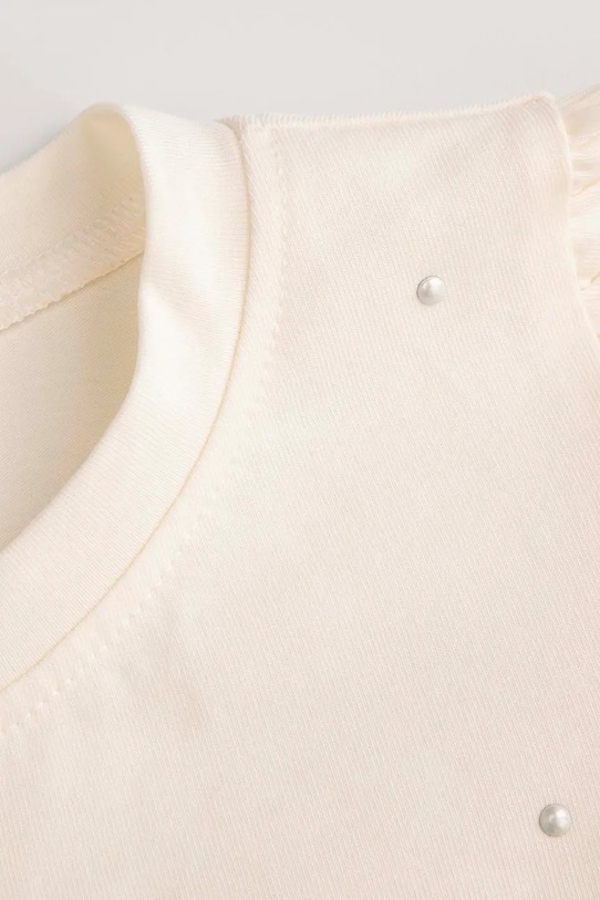 Dievča Detská bavlnená košeľa s dlhým rukávom Coccodrillo ZC4143103EJG béžová