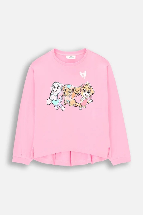 Coccodrillo longsleeve dziecięcy z elastanem różowy ZC4143104LGD