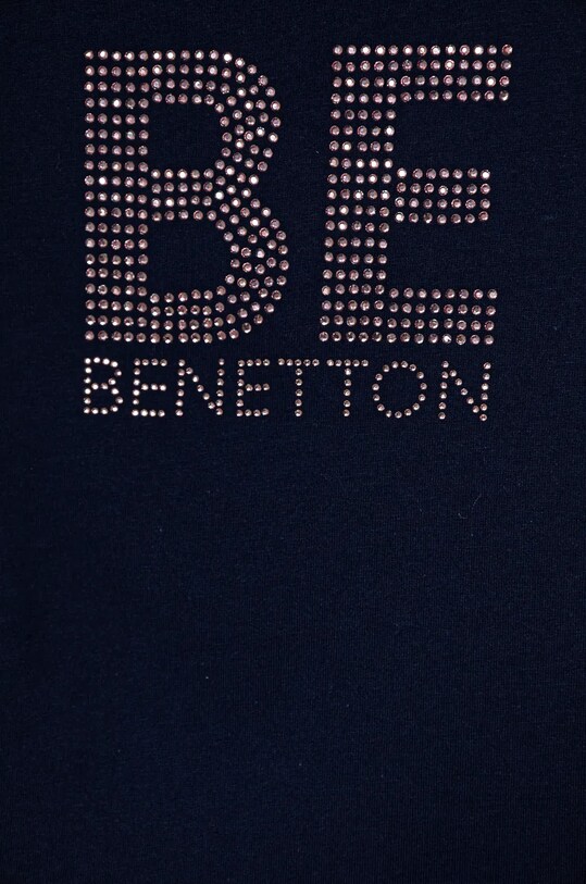 Lány United Colors of Benetton gyerek pamut hosszú ujjú felső 3I1XC10JS.G.Seasonal sötétkék