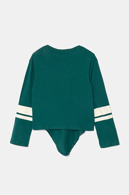 Дитячий бавовняний лонгслів United Colors of Benetton 3I1XC10JD.G.Seasonal зелений AW24