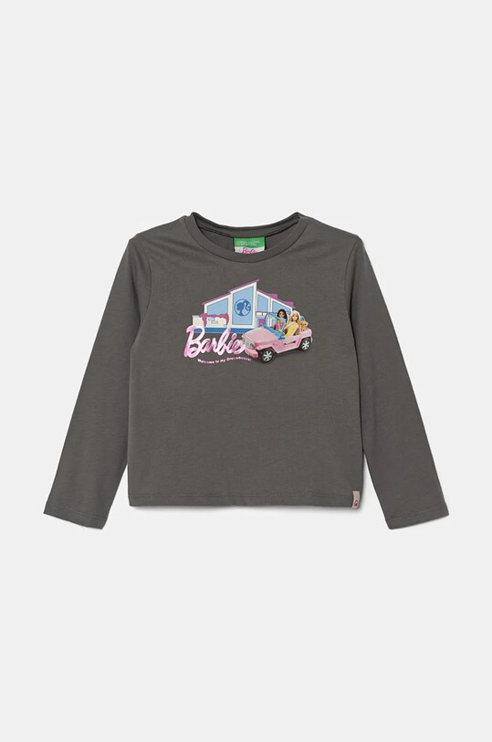 Дитячий бавовняний лонгслів United Colors of Benetton бавовна сірий 3ATNG10HJ.P.Seasonal