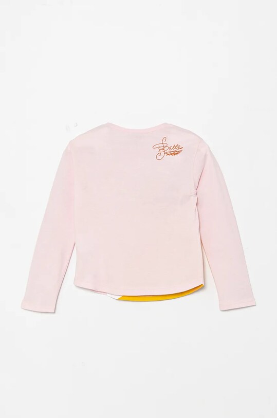 Detská bavlnená košeľa s dlhým rukávom United Colors of Benetton 3ATNG10H8.P.Seasonal ružová AW24