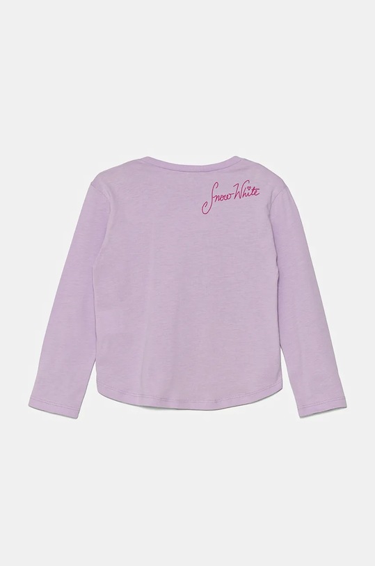 United Colors of Benetton longsleeve bawełniany dziecięcy 3ATNG10H8.P.Seasonal fioletowy AW24