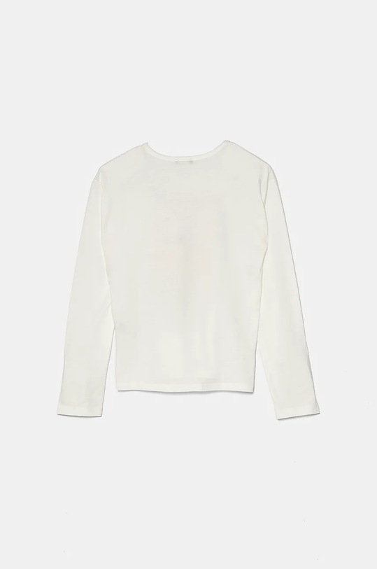 United Colors of Benetton longsleeve din bumbac pentru copii 3096C10M0.G.Seasonal alb AW24