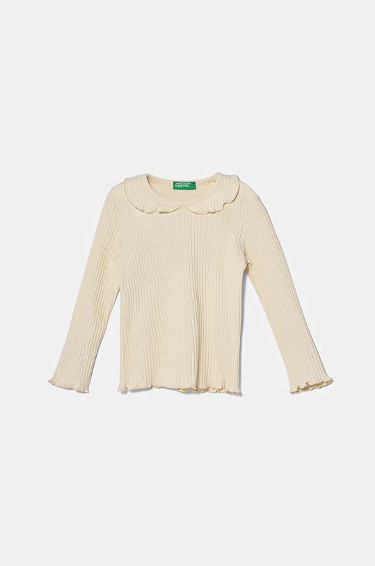 Детский лонгслив United Colors of Benetton с эластаном бежевый 3F1AG10H6.P.Seasonal