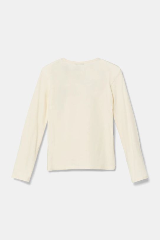 United Colors of Benetton longsleeve bawełniany dziecięcy 3ATNC10L0.G.Seasonal beżowy AW24