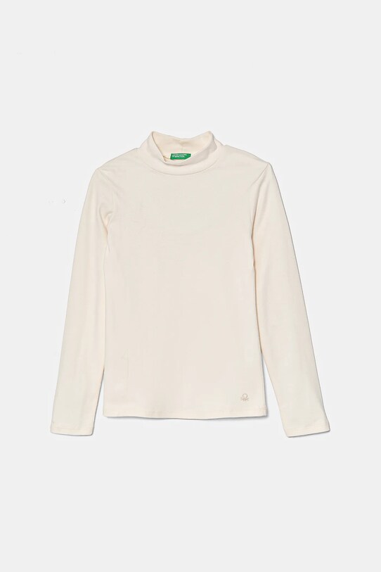 Хлопковый детский лонгслив United Colors of Benetton хлопок бежевый 3AOUC201O.G.G.Seasonal