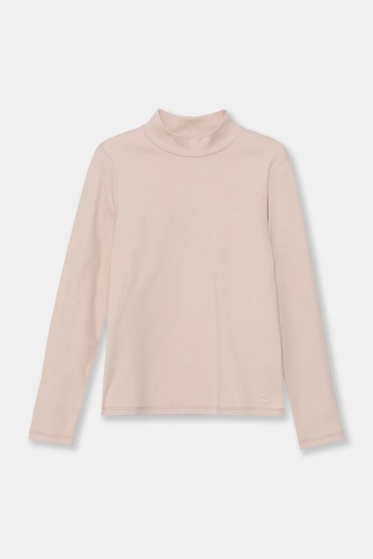 Дитячий бавовняний лонгслів United Colors of Benetton бавовна рожевий 3AOUC201O.G.G.Seasonal