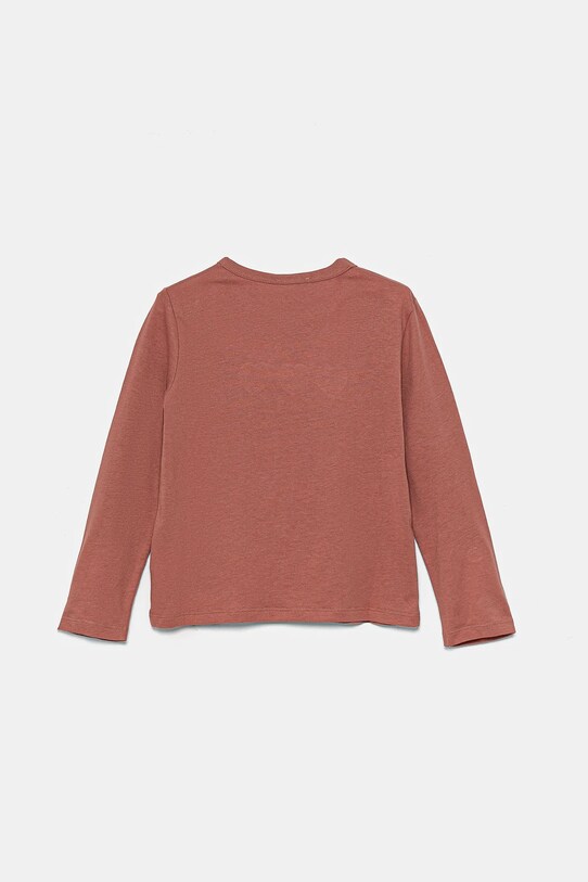 United Colors of Benetton longsleeve din bumbac pentru copii 3ATNG10GI.P.Seasonal portocaliu AW24