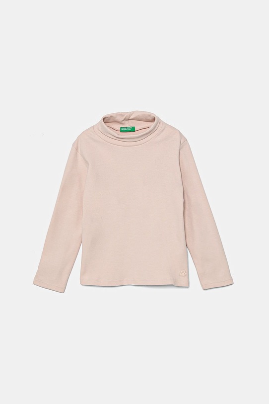 United Colors of Benetton longsleeve din bumbac pentru copii uni portocaliu 3AOUG2008.P.Seasonal