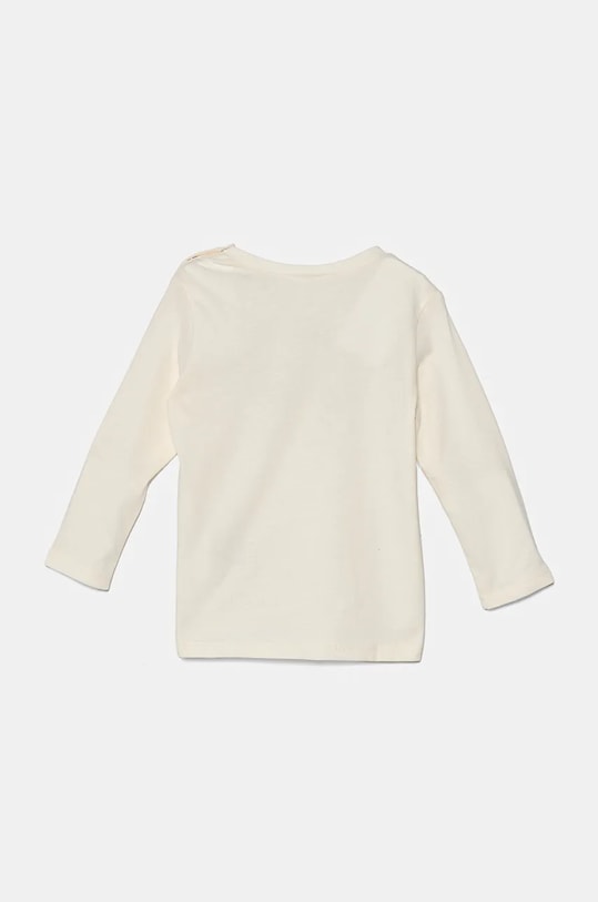 Otroška bombažna majica z dolgimi rokavi United Colors of Benetton 3ATNA105F.G.W.Seasonal bež AW24
